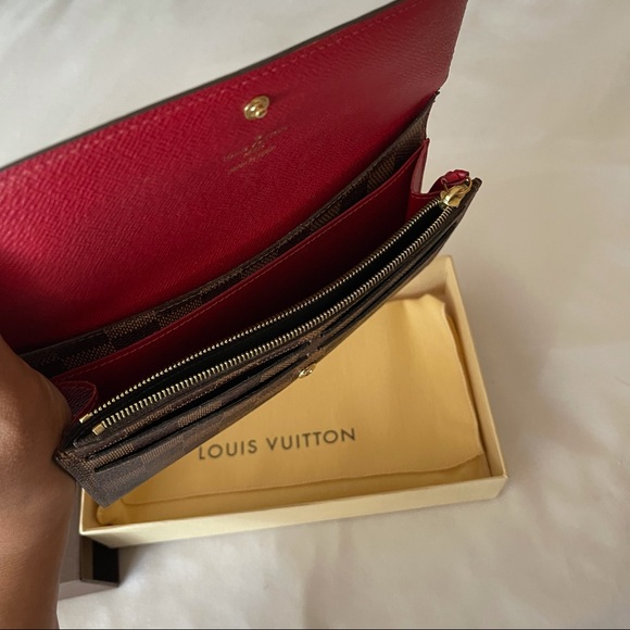 LOUIS VUITTON Emilie Wallet Damier Ebene AUTHENTIC - Picture 7 of 11